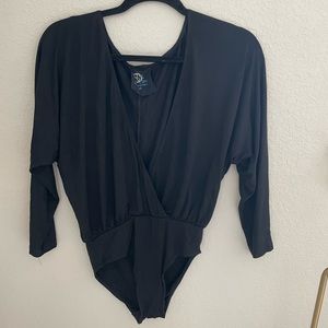 Low Cut Black Bodysuit
